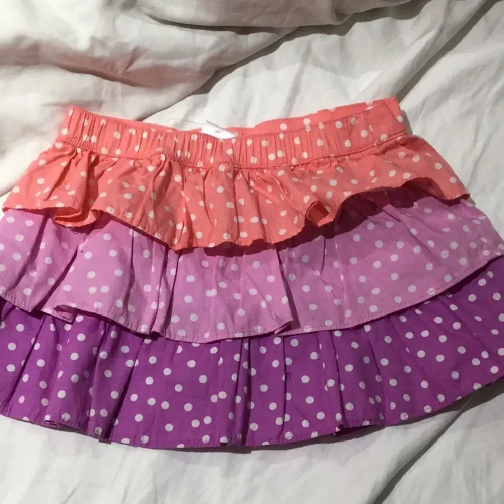 Gymboree 12-18m pastel mixed polka dot skirt NWT